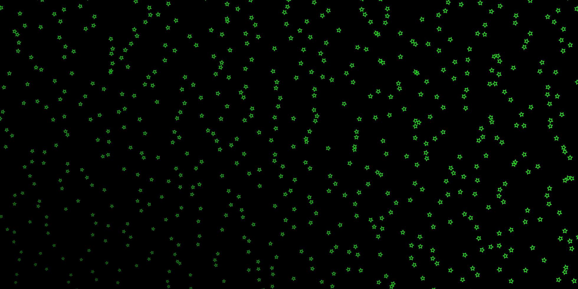 texture vecteur vert foncé avec de belles étoiles.