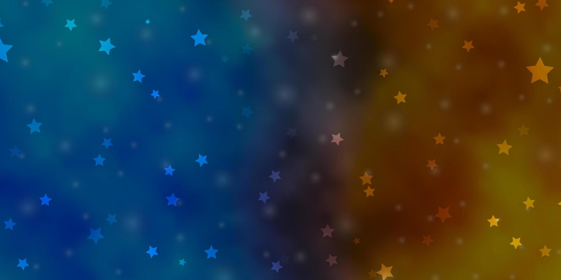 modèle vectoriel bleu clair, jaune avec des étoiles abstraites.