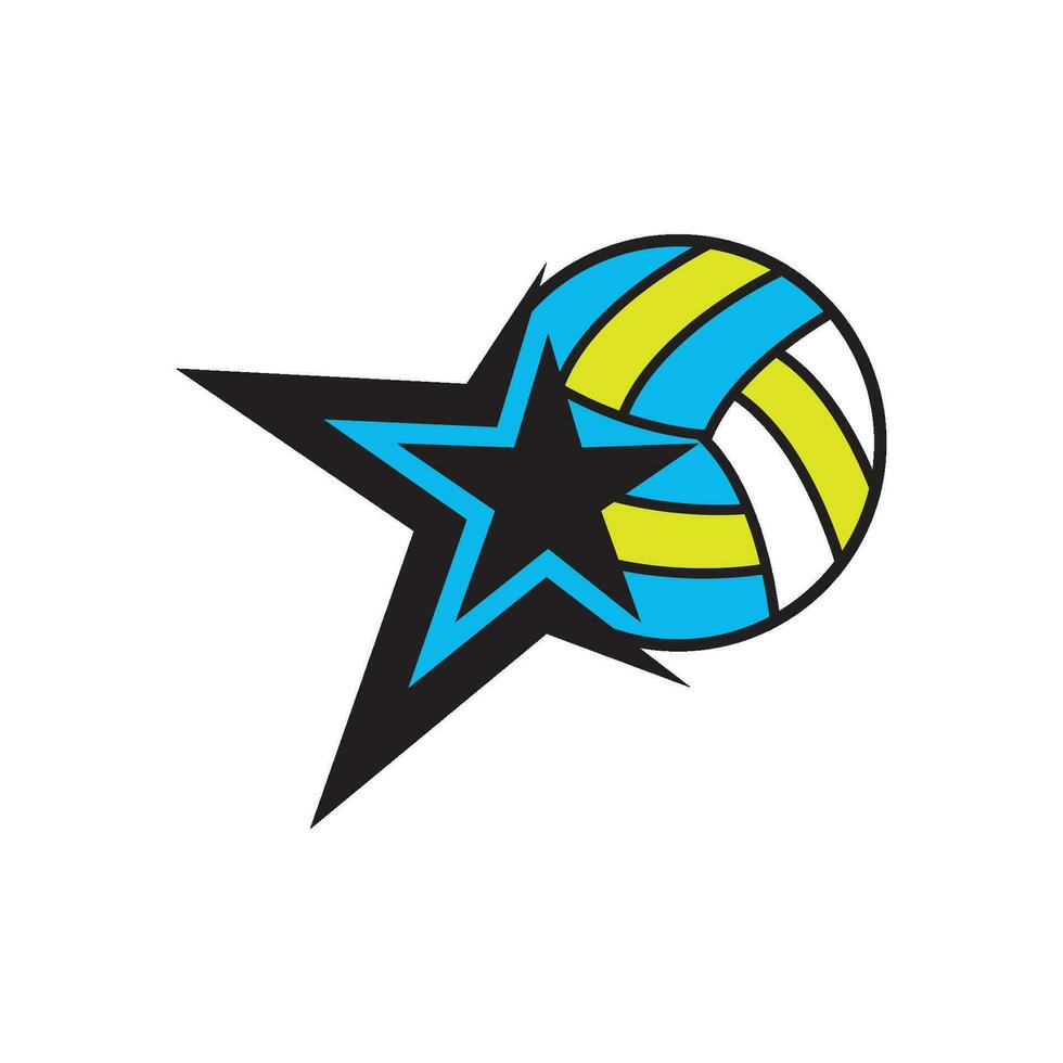 volley-ball logo icône conception vecteur illustration