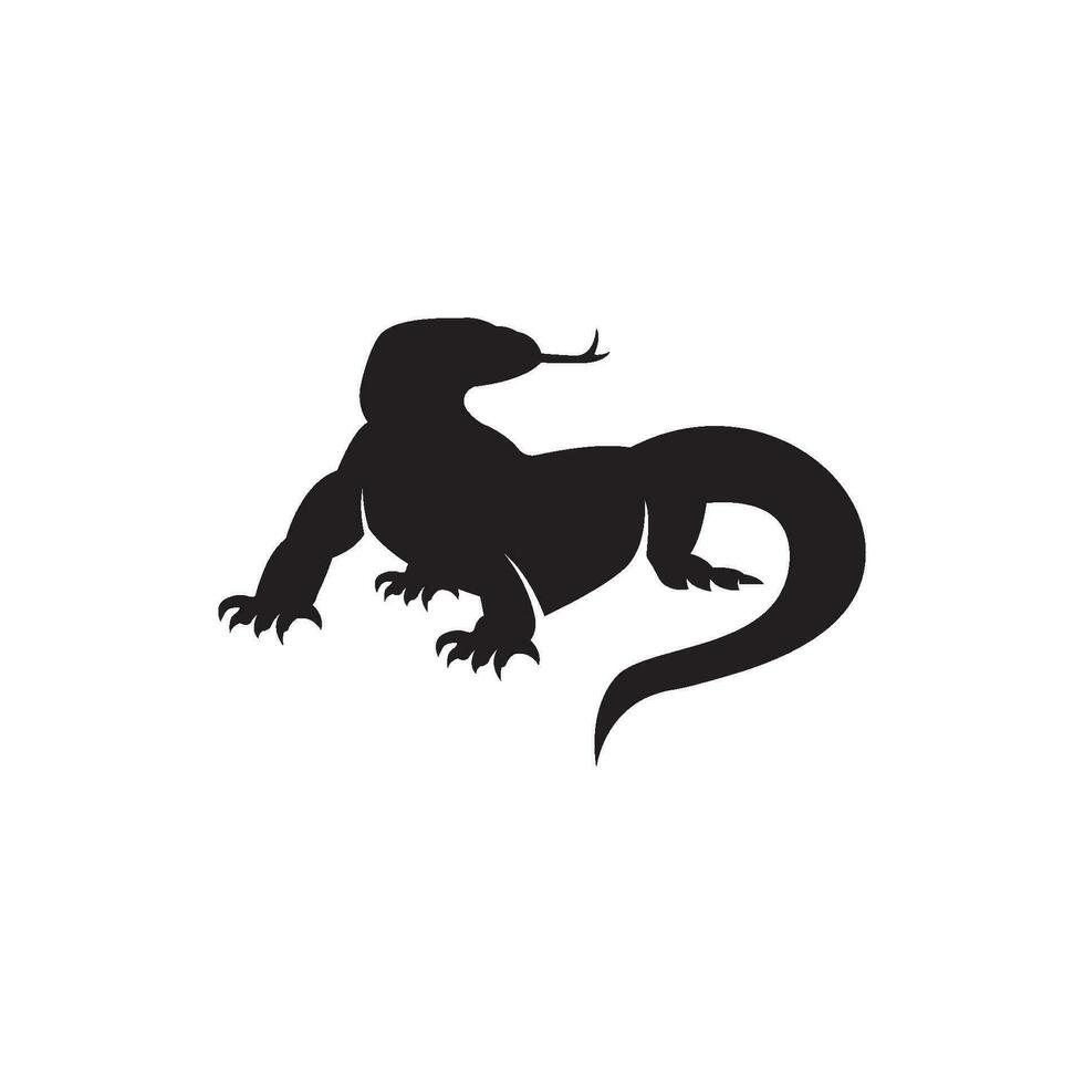 Komodo logo icône conception vecteur illustration