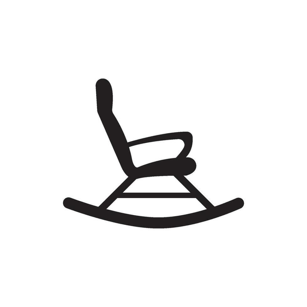 balancement chaise logo icône Facile vecteur, illustration conception modèle vecteur