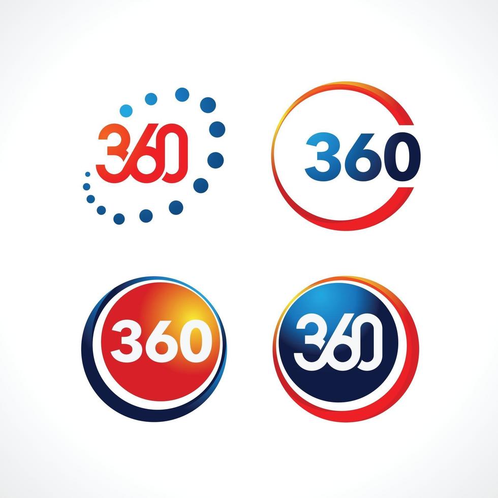 pack de logo 360 vecteur