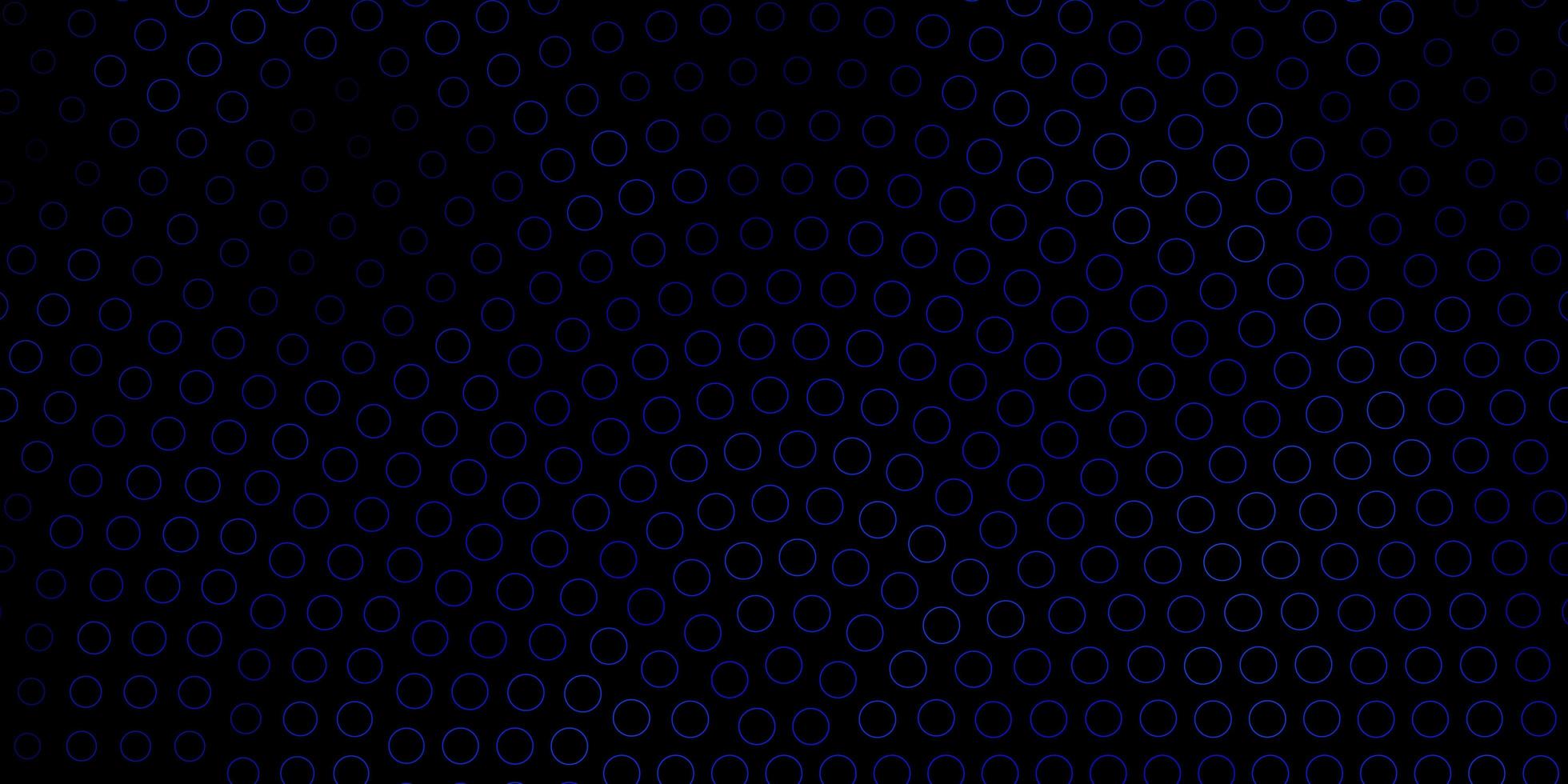 modèle vectoriel bleu foncé avec des cercles.