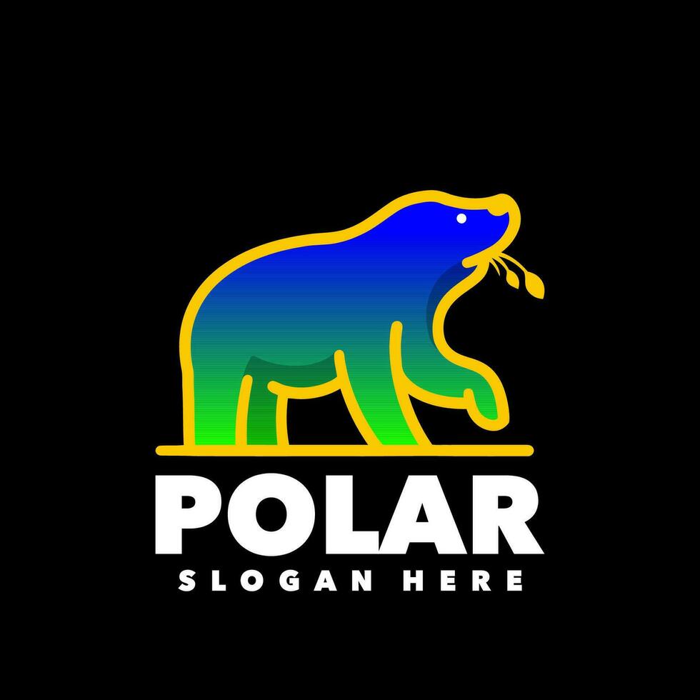 polaire ours coloré pente vecteur