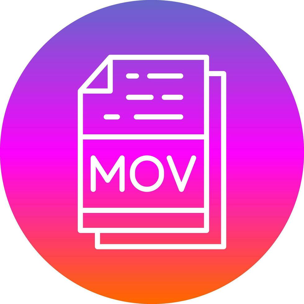 mov fichier format vecteur icône conception