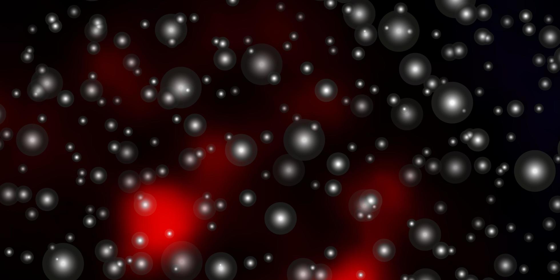 modèle vectoriel rouge foncé avec des étoiles au néon.