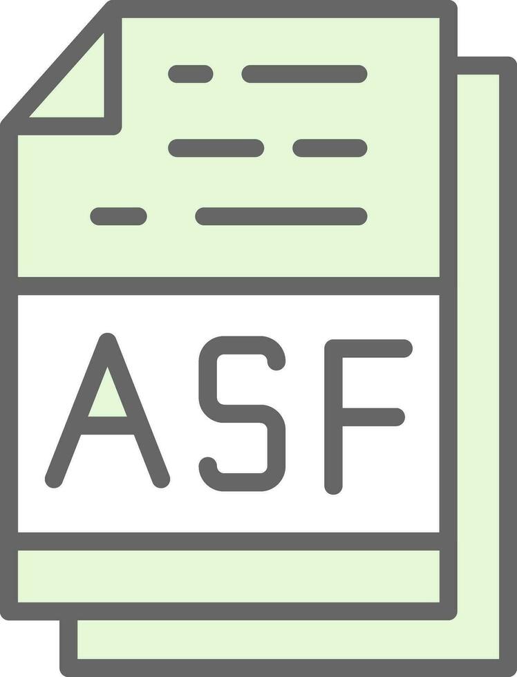 asf fichier format vecteur icône conception