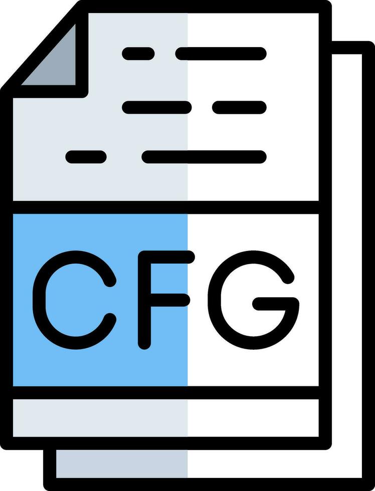 cfg fichier format vecteur icône conception