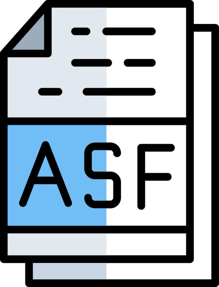 asf fichier format vecteur icône conception