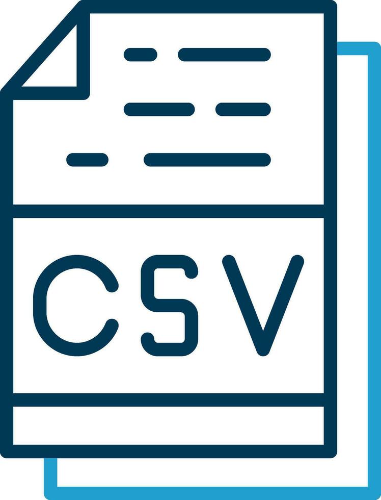 csv fichier format vecteur icône conception