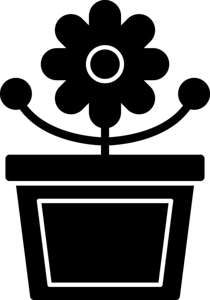 conception d'icône de vecteur de pot de fleur