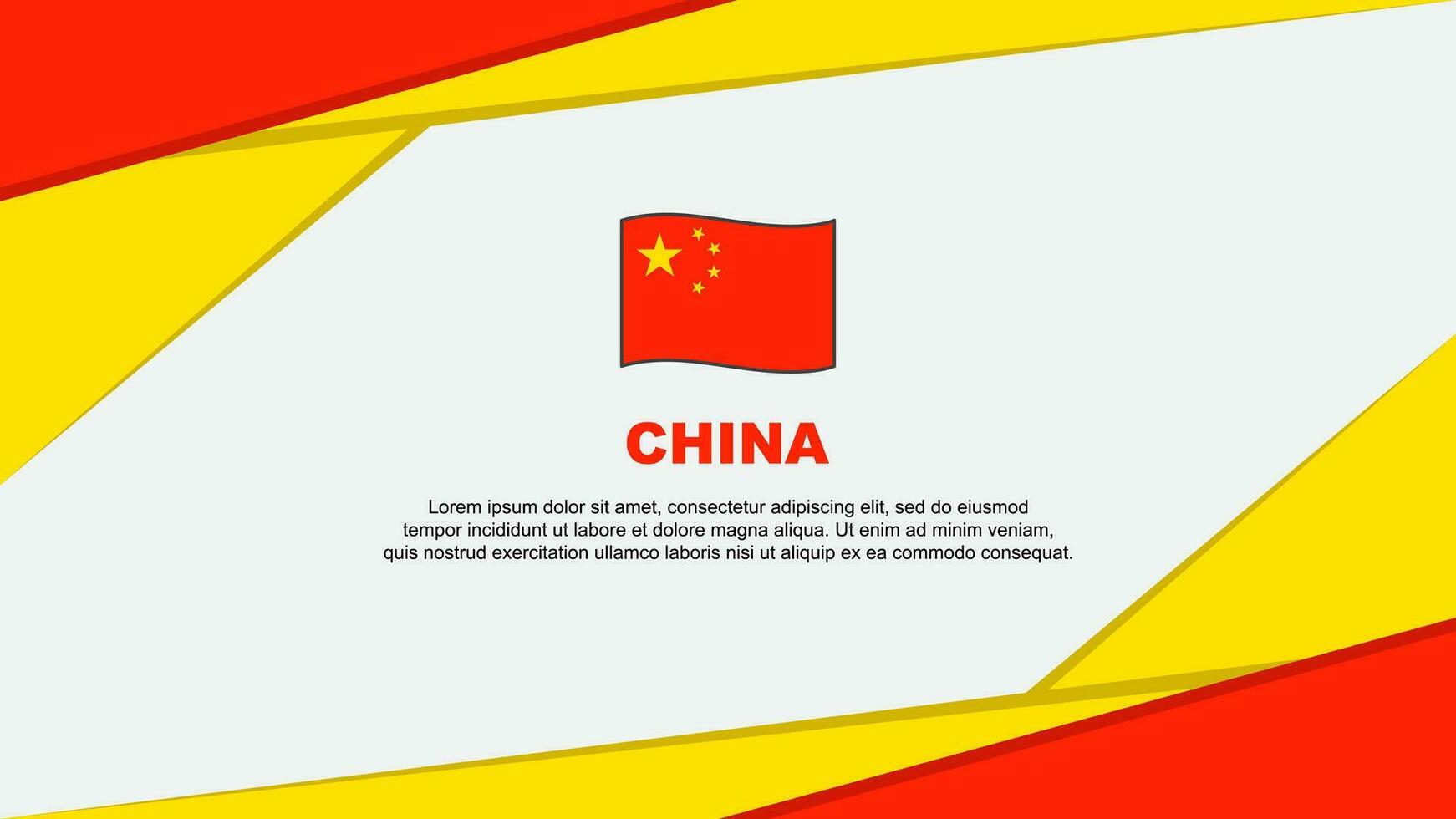 Chine drapeau abstrait Contexte conception modèle. Chine indépendance journée bannière dessin animé vecteur illustration. Chine