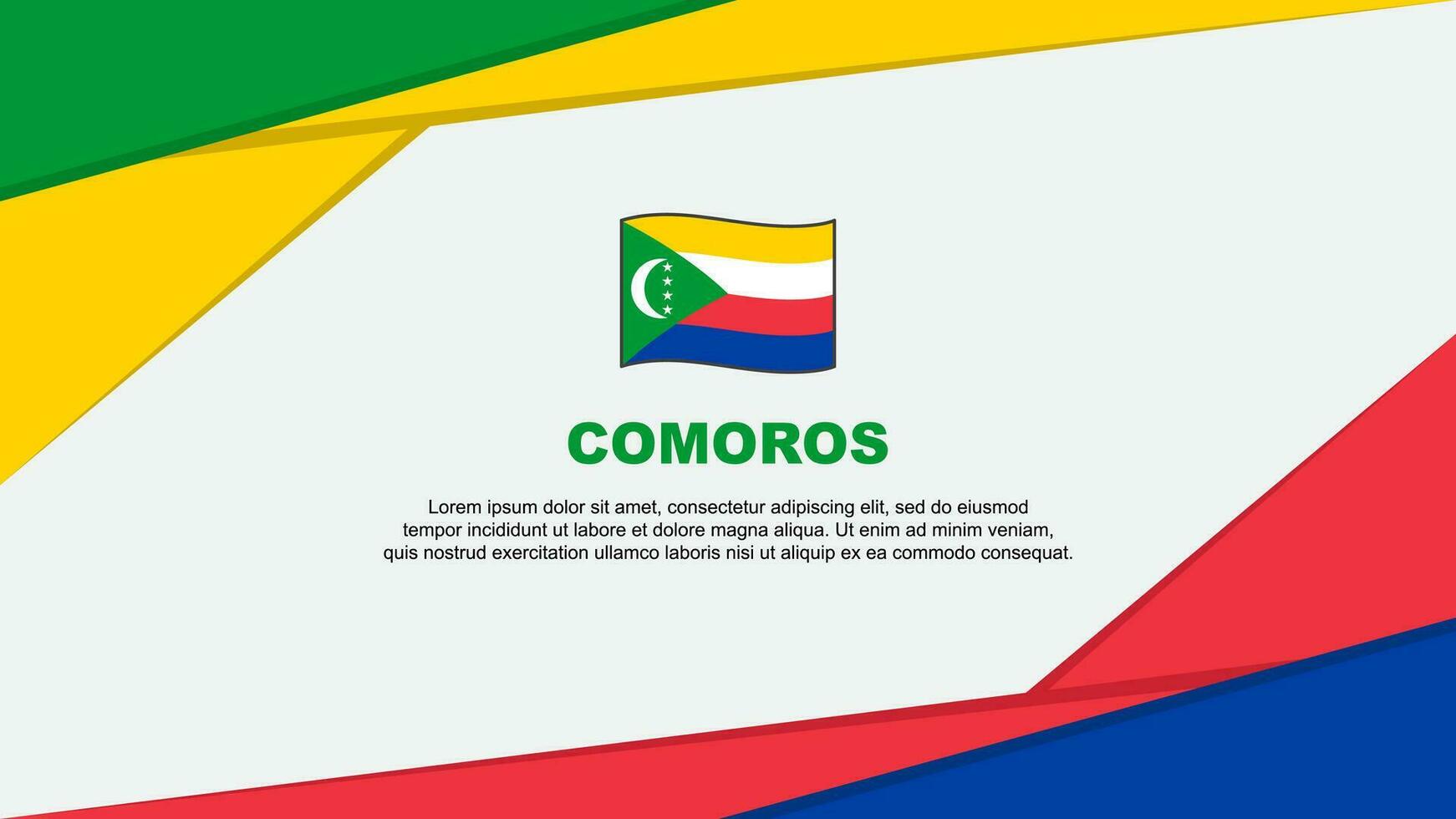 comores drapeau abstrait Contexte conception modèle. comores indépendance journée bannière dessin animé vecteur illustration. comores