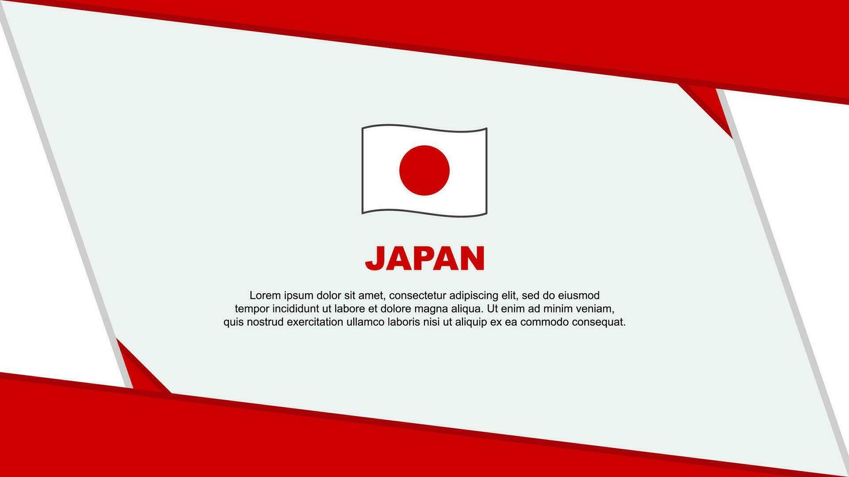 Japon drapeau abstrait Contexte conception modèle. Japon indépendance journée bannière dessin animé vecteur illustration. Japon indépendance journée