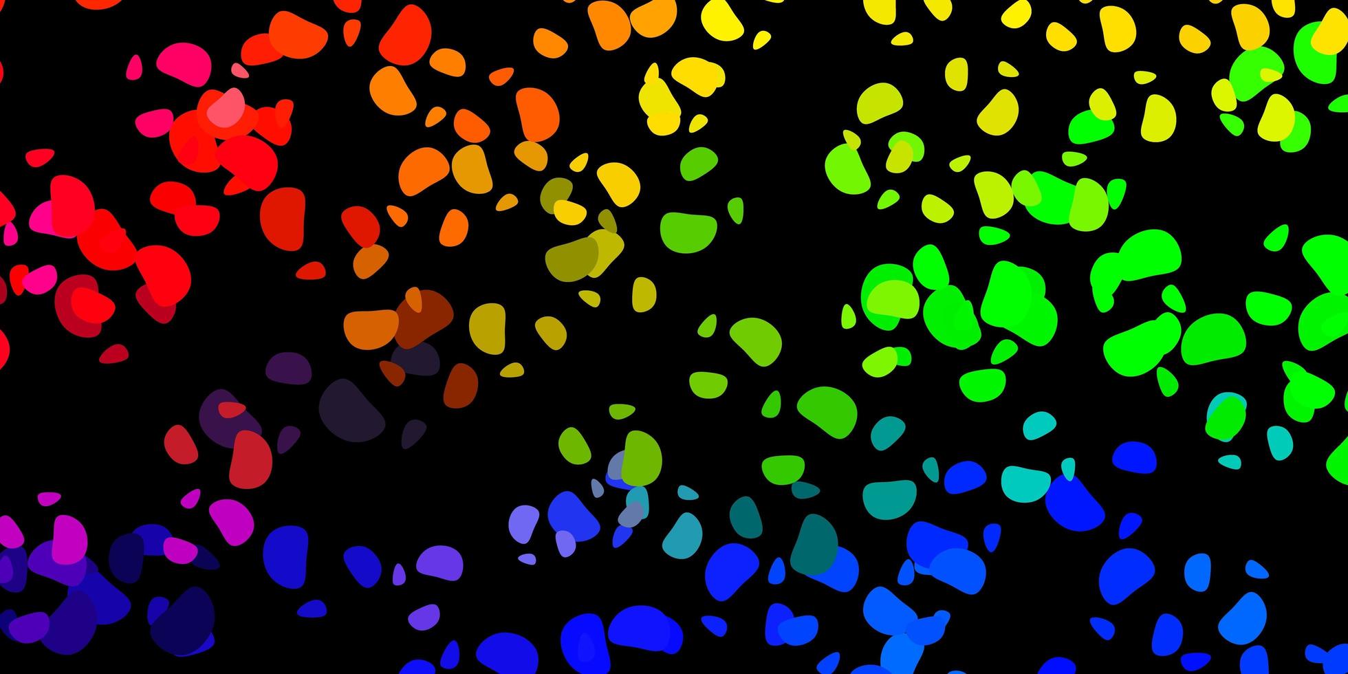 modèle de vecteur multicolore sombre avec des formes abstraites.