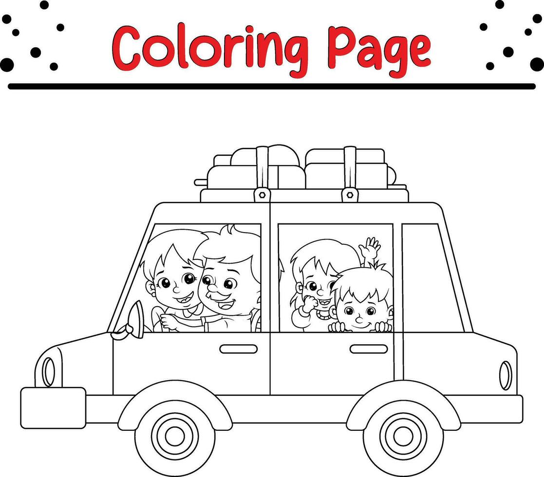 content Noël coloration page pour les enfants. .doubler art conception pour des gamins coloration page. vecteur illustration. isolé sur blanc Contexte.