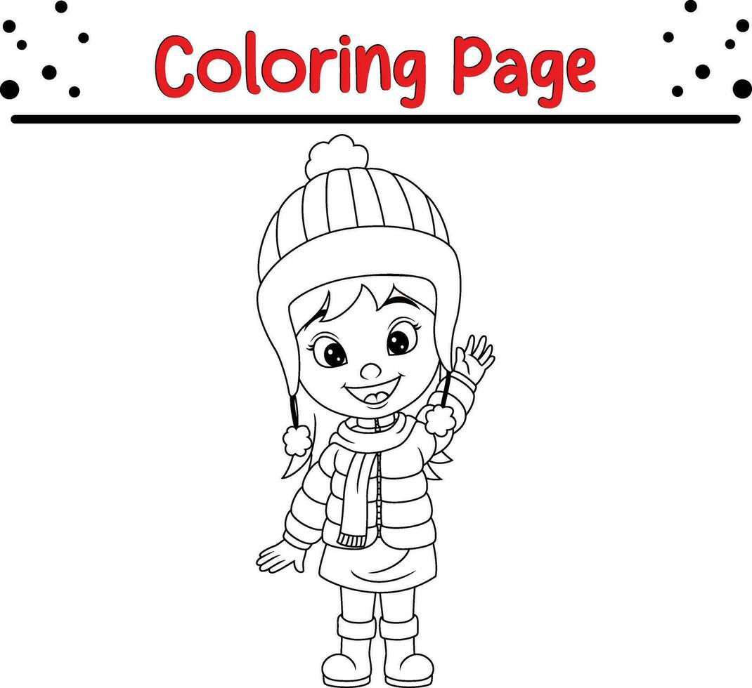 Noël content les enfants coloration page pour enfants. vecteur noir et blanc illustration isolé sur blanc Contexte.