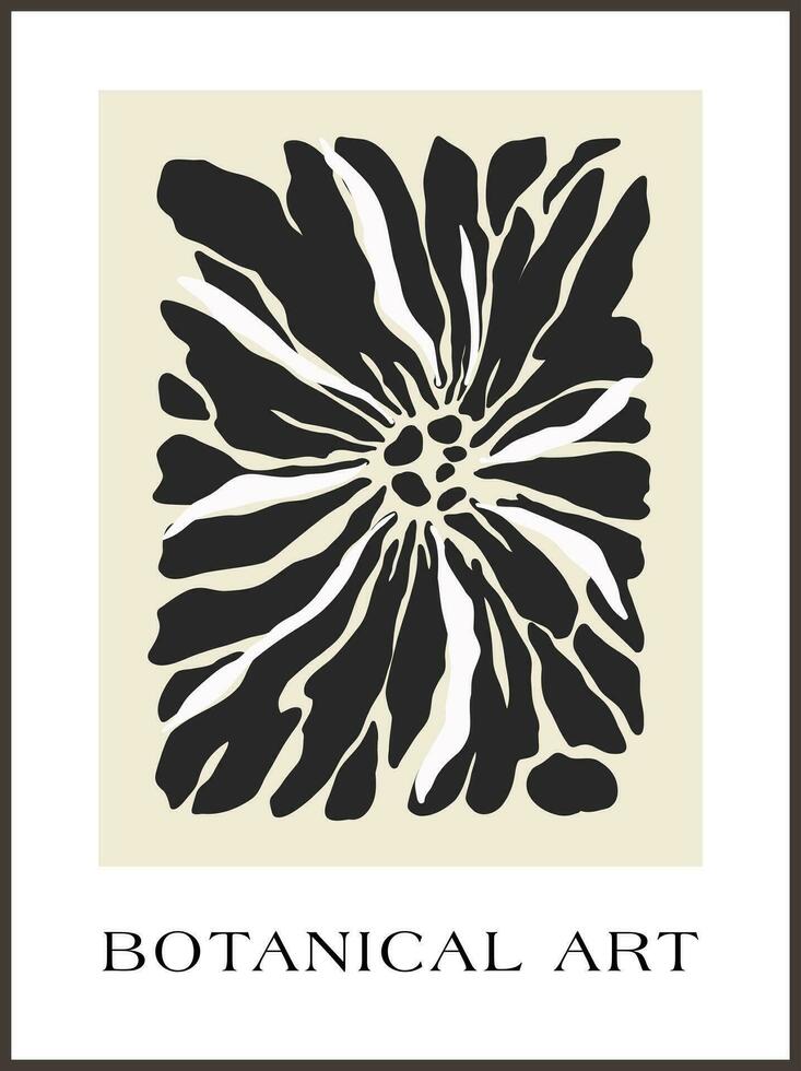 abstrait sensationnel floral affiche y2k. moderne branché minimaliste style. main tiré pour fond d'écran, mur décor, tissu, carte postale, couverture, modèle, bannière. vecteur