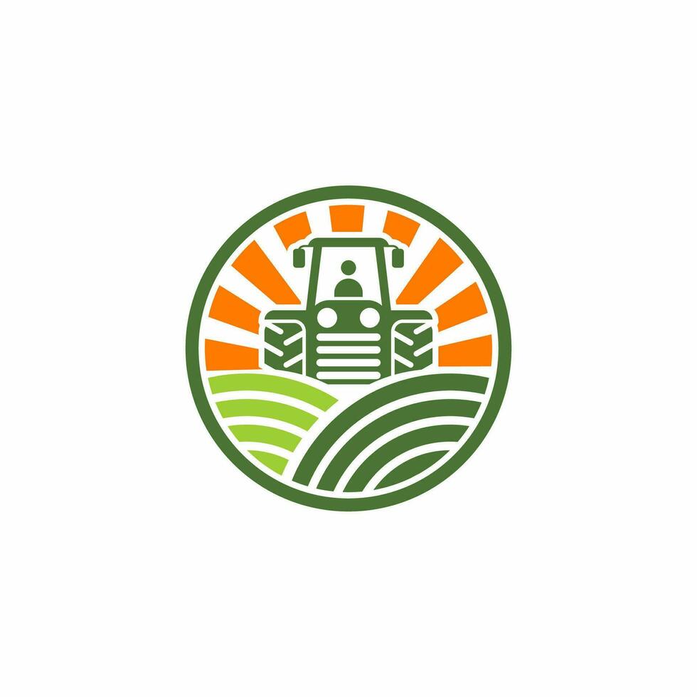 tracteur ferme vecteur logo conception