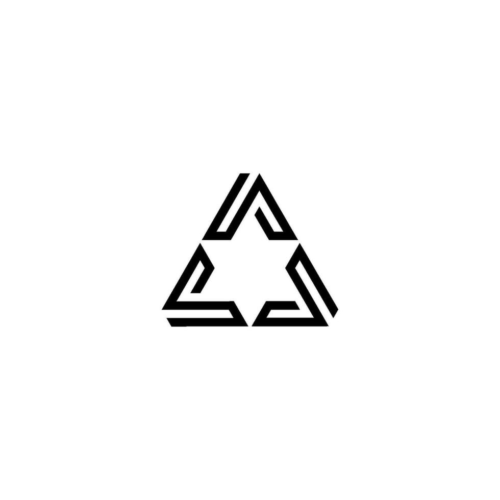 Triangle David étoile vecteur logo