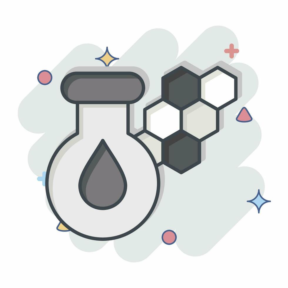 icône chlorophylle. en relation à biochimie symbole. bande dessinée style. Facile conception modifiable. Facile illustration vecteur