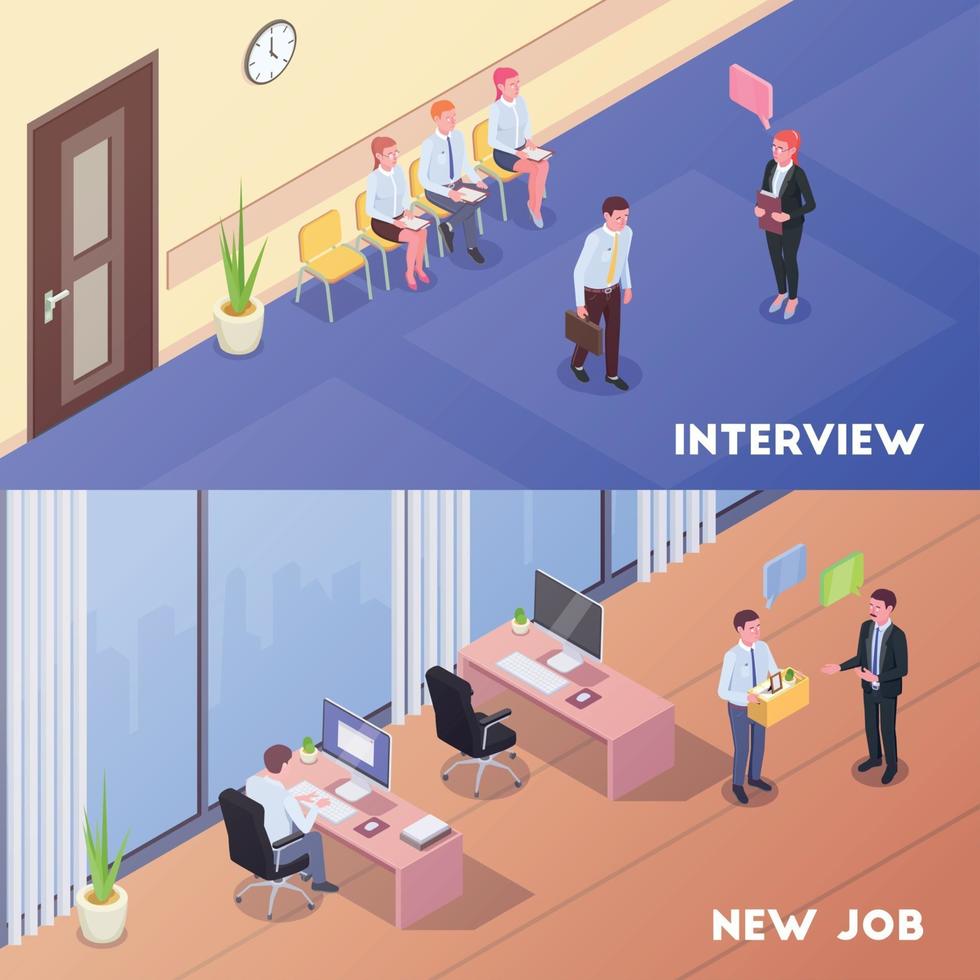 recrutement et compositions d'emplois vector illustration