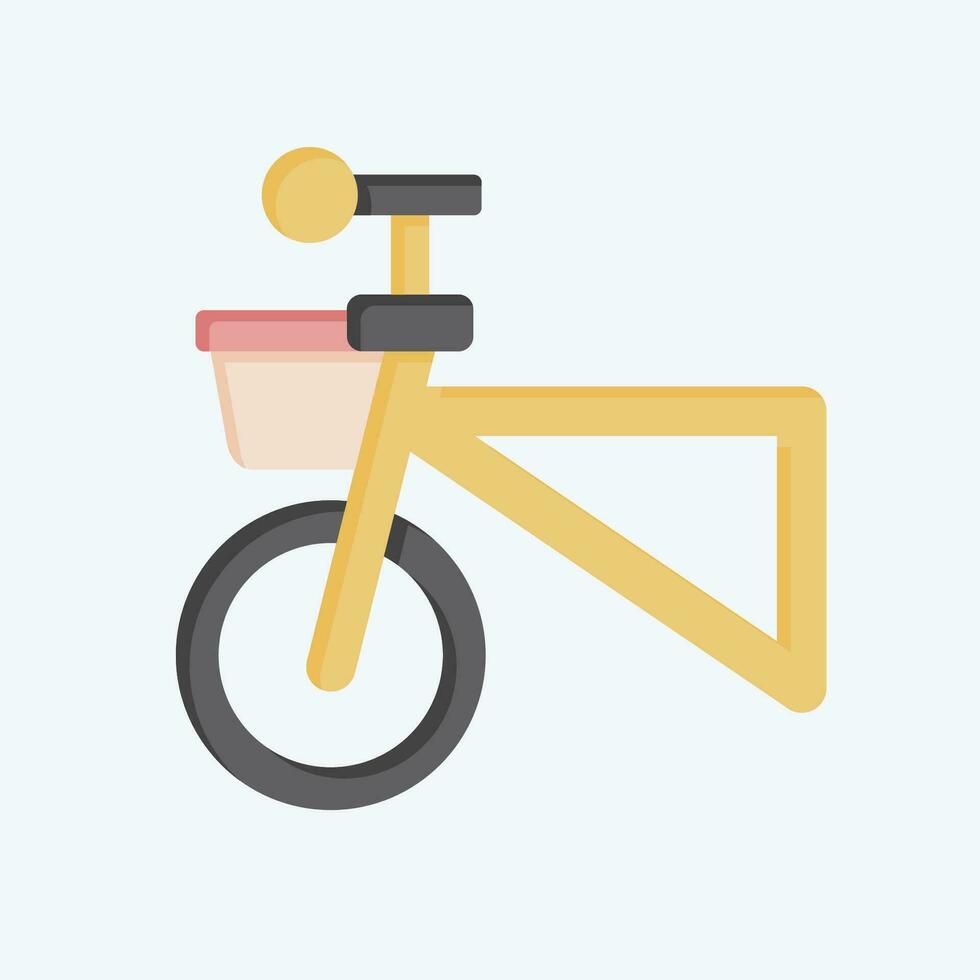 icône panier en relation à vélo symbole. plat style. Facile conception modifiable. Facile illustration vecteur