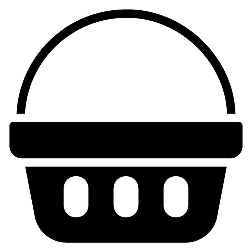icône de glyphe de panier de pique-nique vecteur