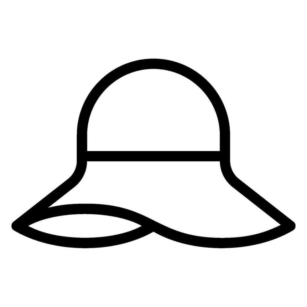 icône de ligne de chapeau pamela vecteur