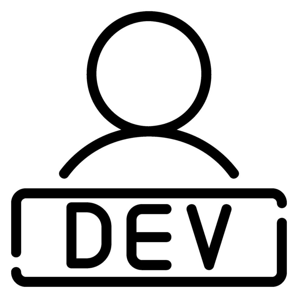 développeur ligne icône vecteur