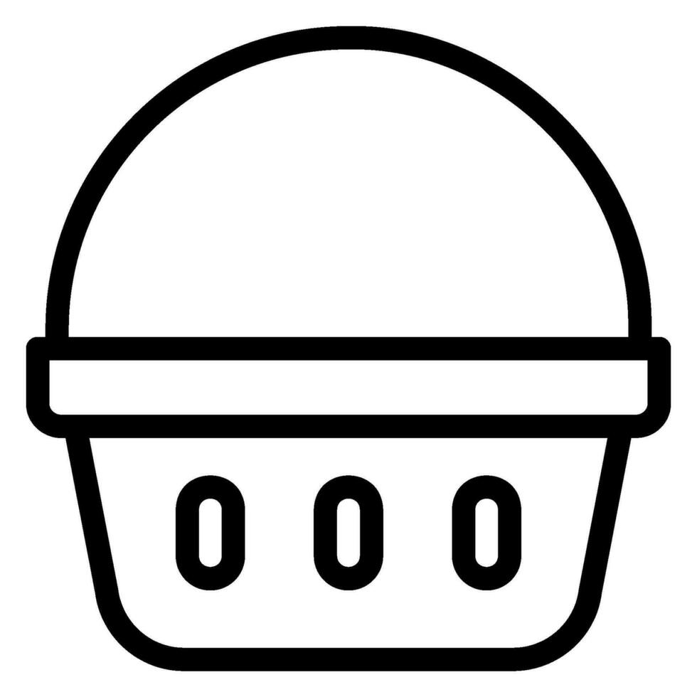 icône de ligne de panier de pique-nique vecteur