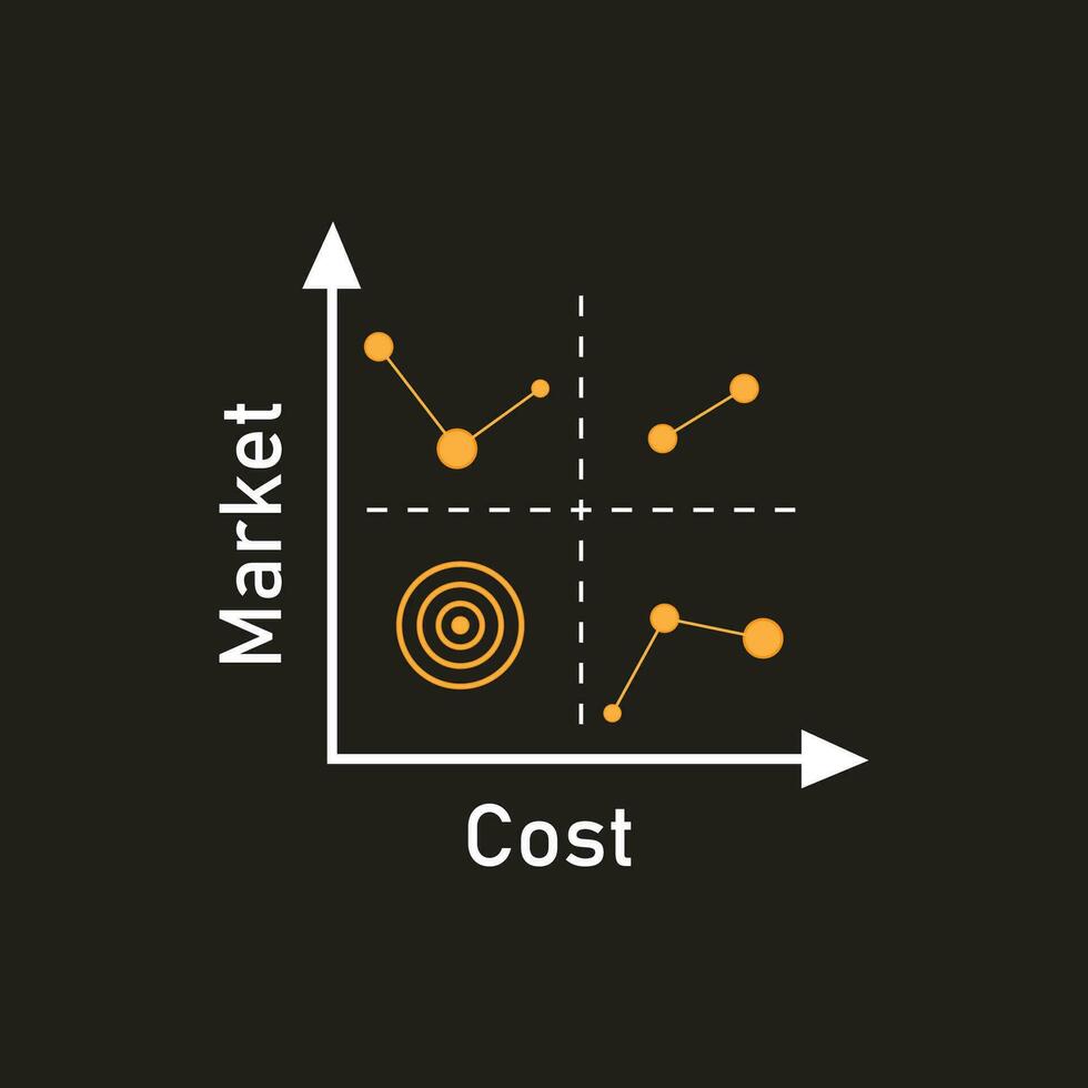 quadrant concept diagramme logo illustration vecteur