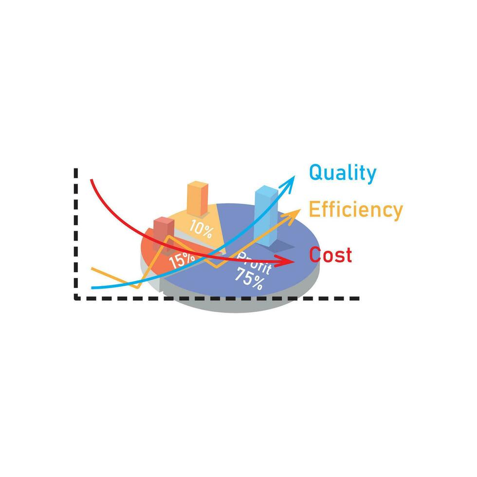 quadrant concept diagramme logo illustration vecteur