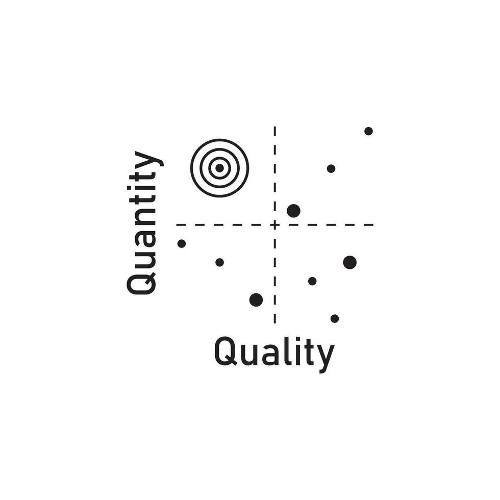 quadrant concept diagramme logo illustration vecteur