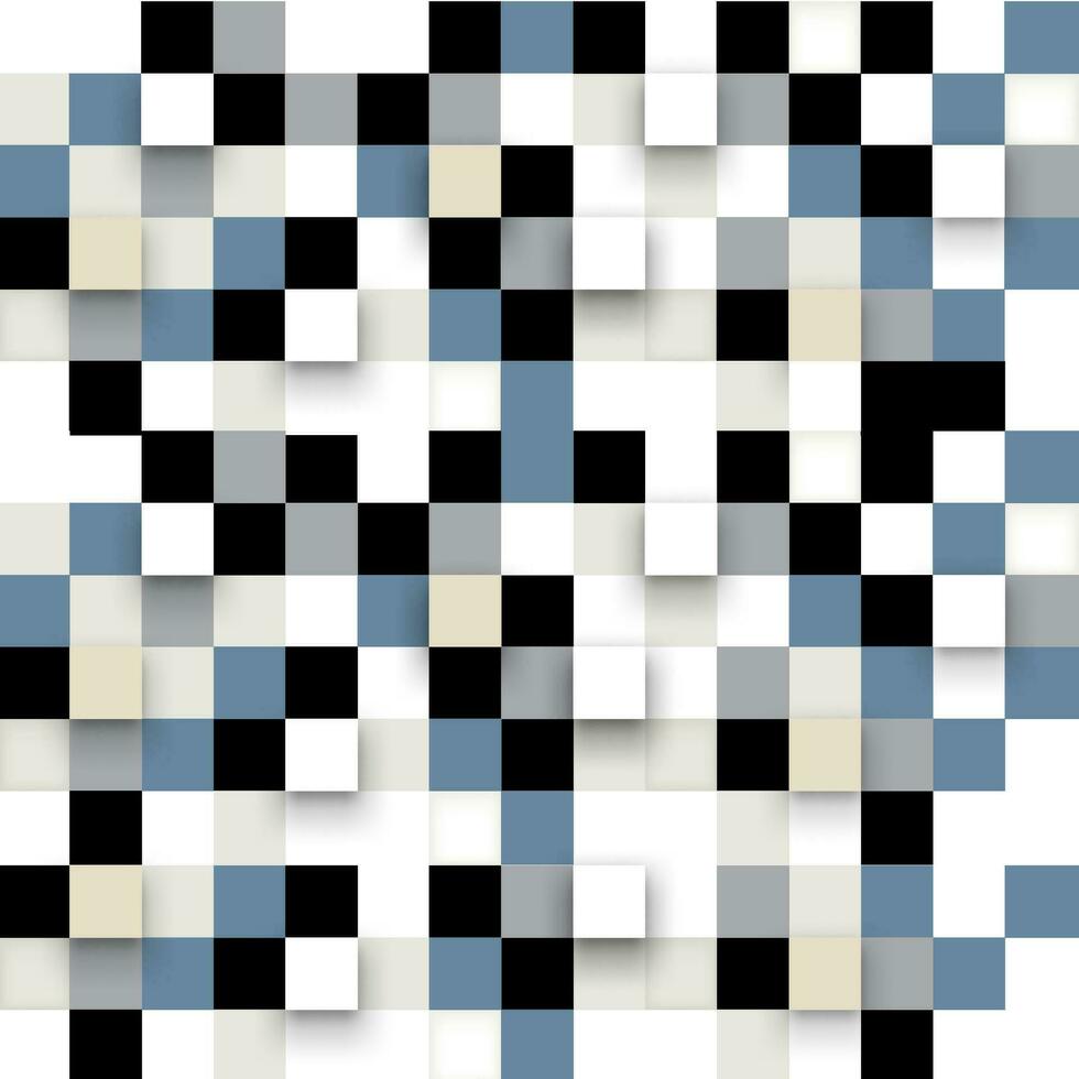 3d mosaïque carrés à carreaux modèle Contexte vecteur