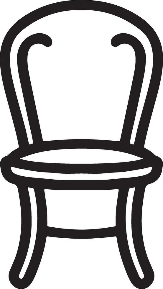 moderne chaise conception pour élégant Accueil intérieur - meubles contour icône vecteur