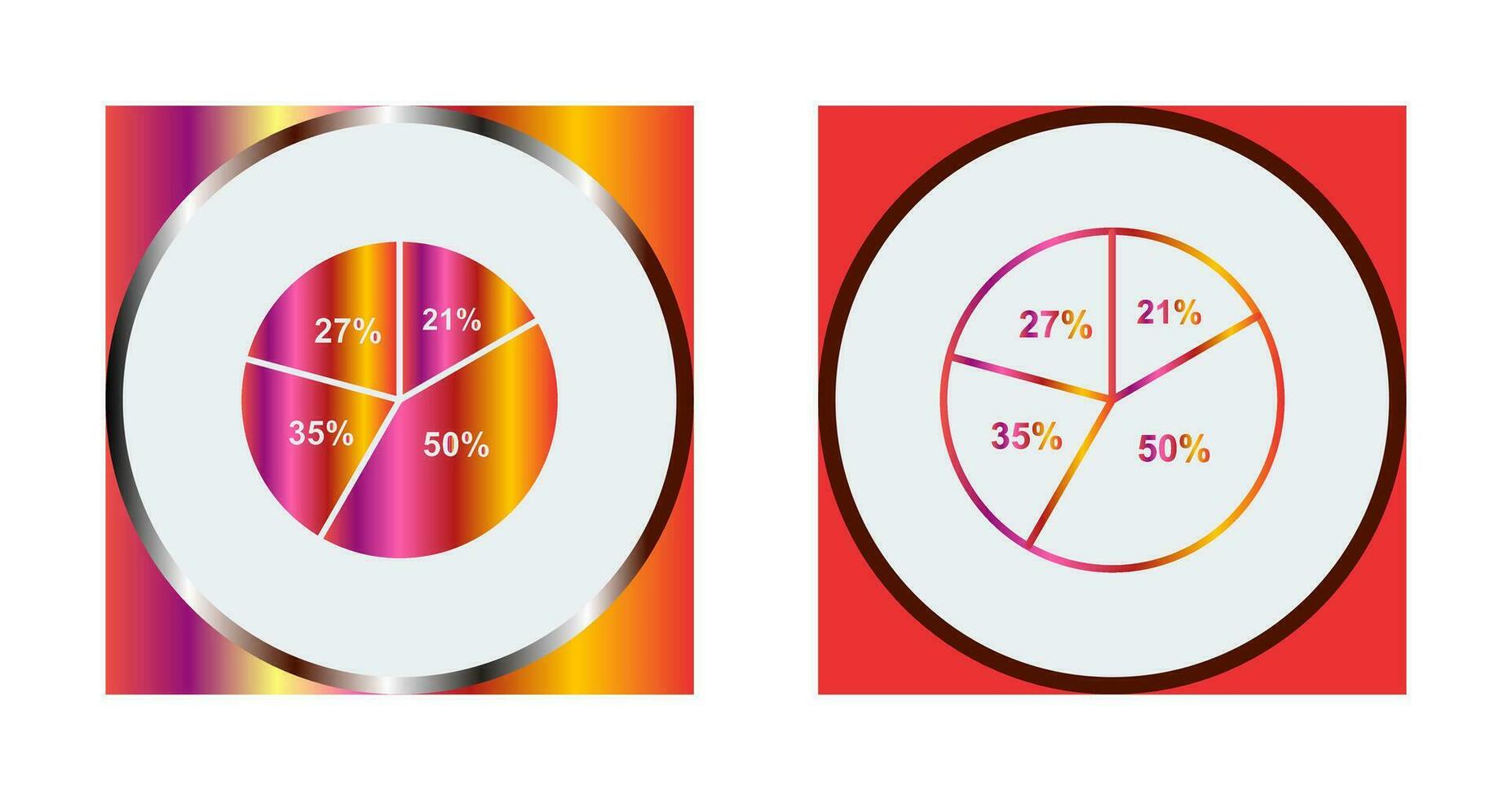 icône de vecteur de graphique à secteurs