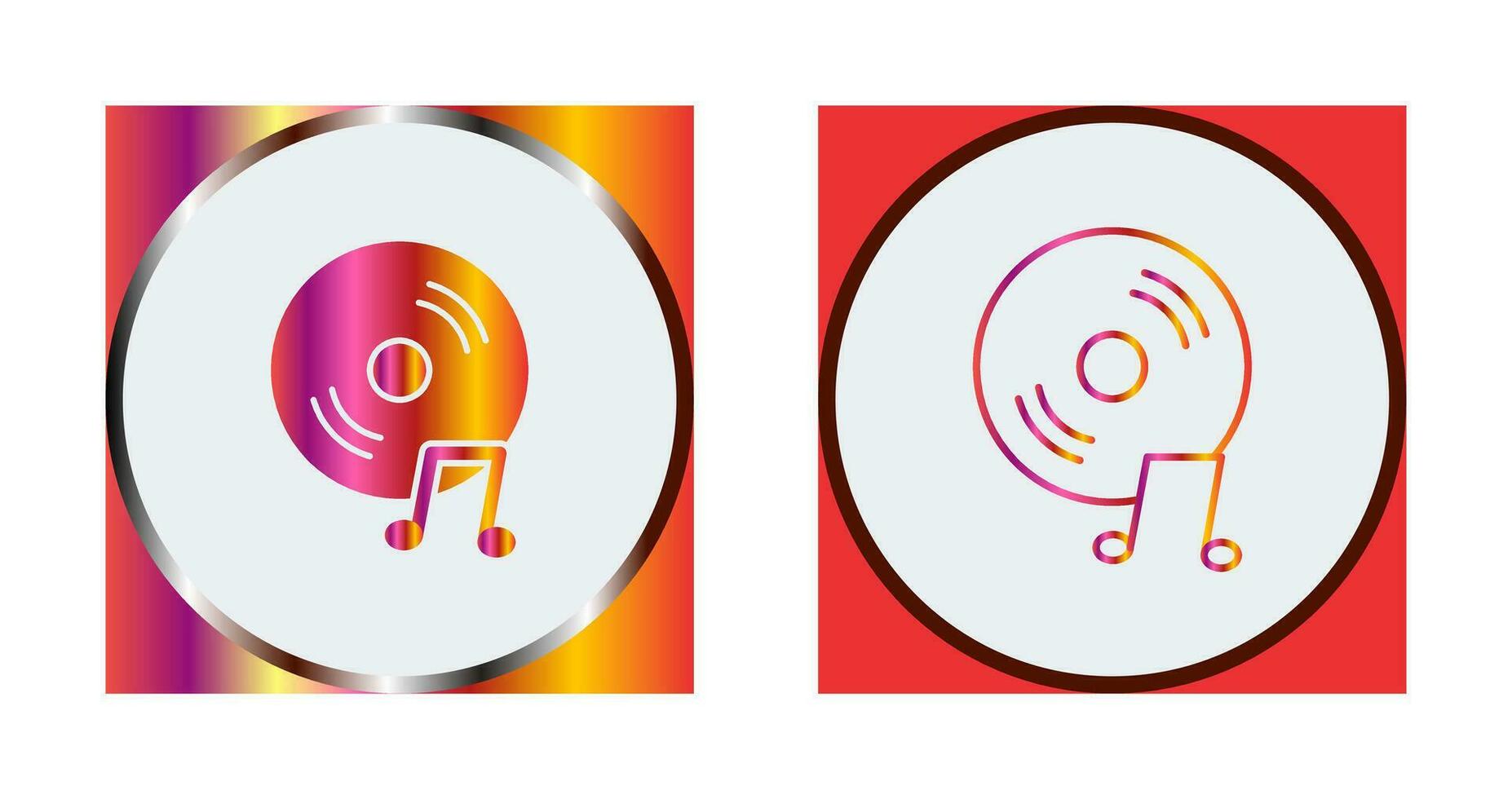 icône de vecteur de cd de musique unique