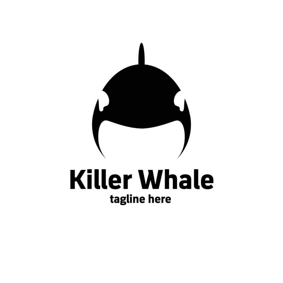 tueur baleine, orque baleine logo silhouette vecteur