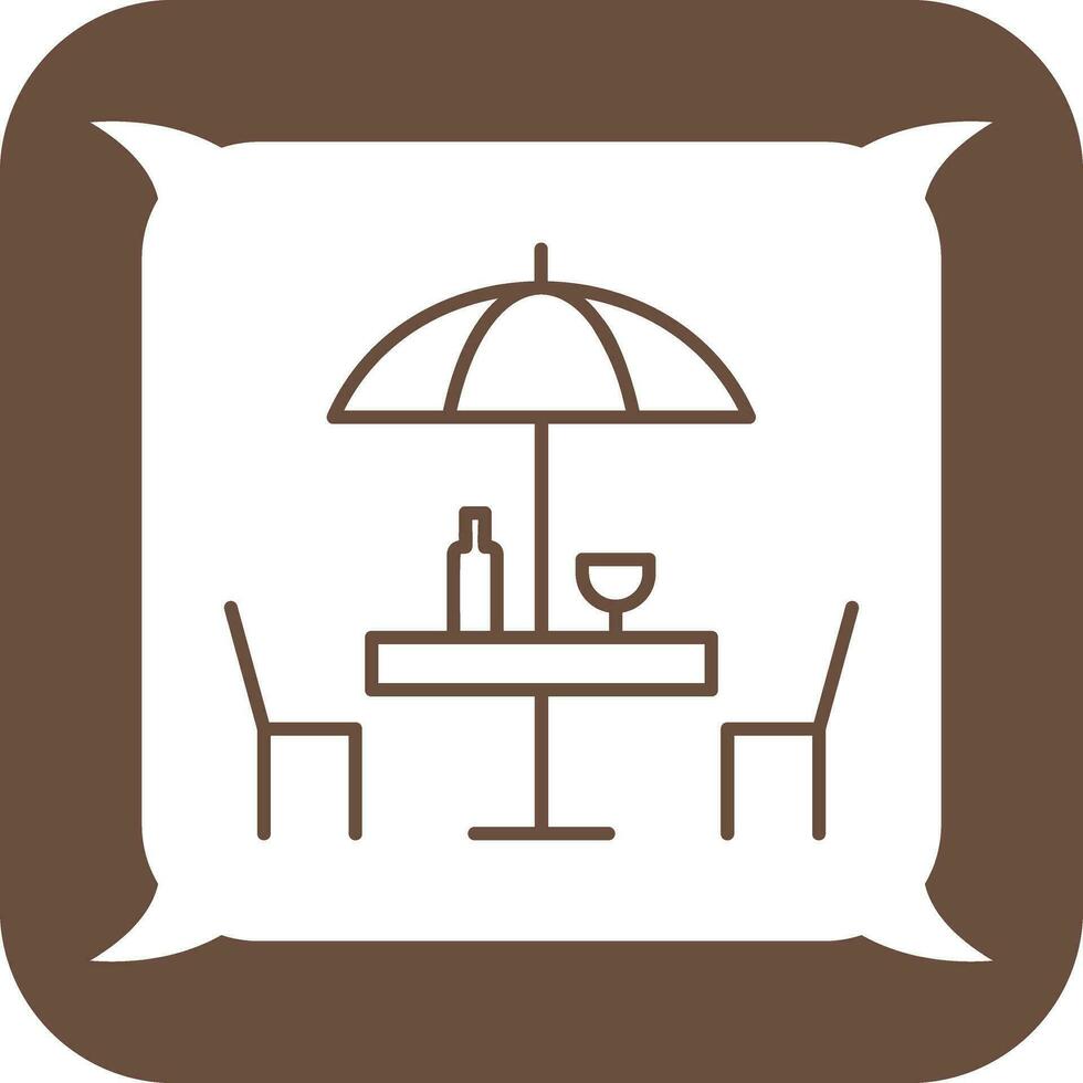 icône de vecteur de table de café unique