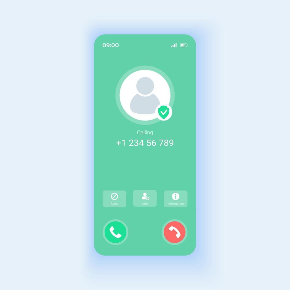 modèle de vecteur d'interface smartphone récepteur d'appel