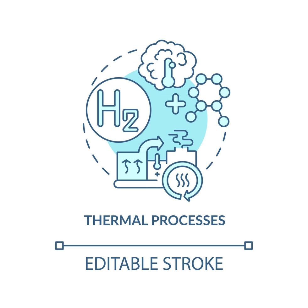 icône de concept de processus thermiques vecteur