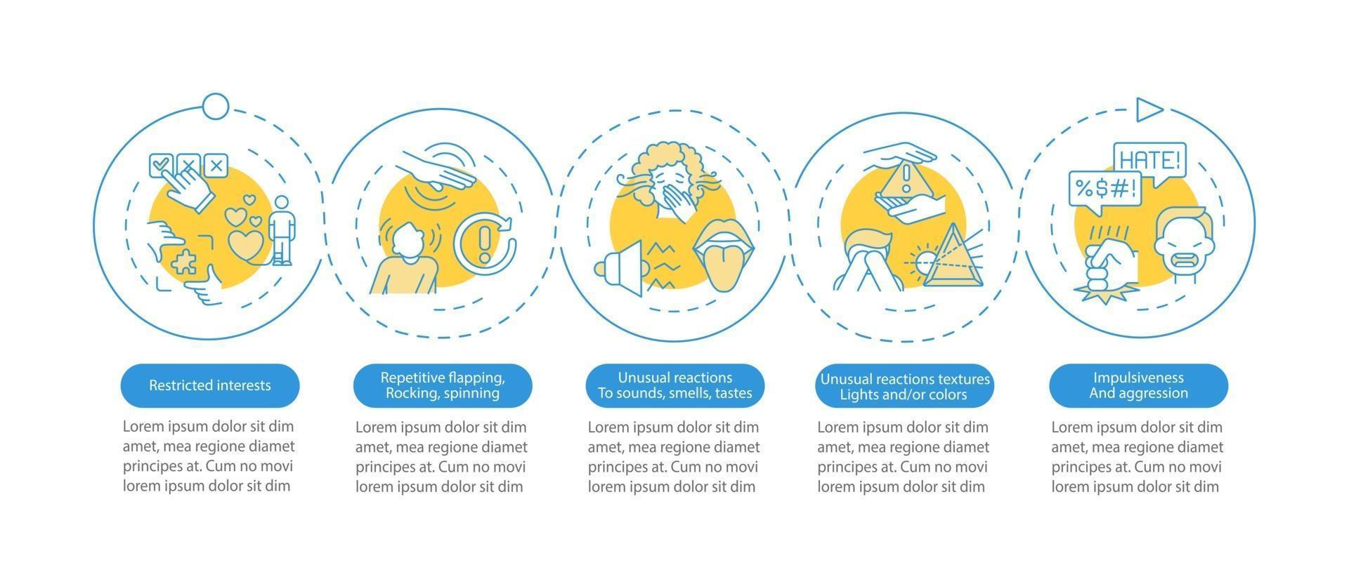 modèle d'infographie vectorielle de diagnostic asd vecteur