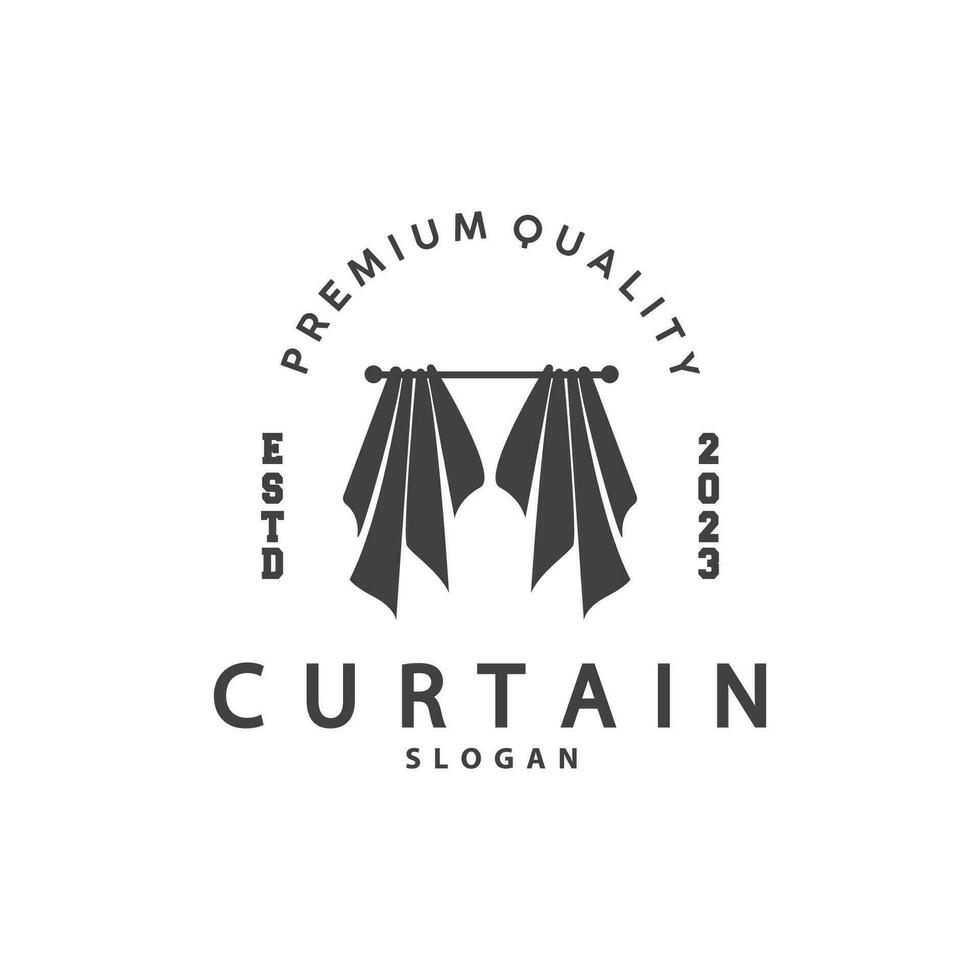 Facile Accueil décoration rideau logo modèle illustration vecteur