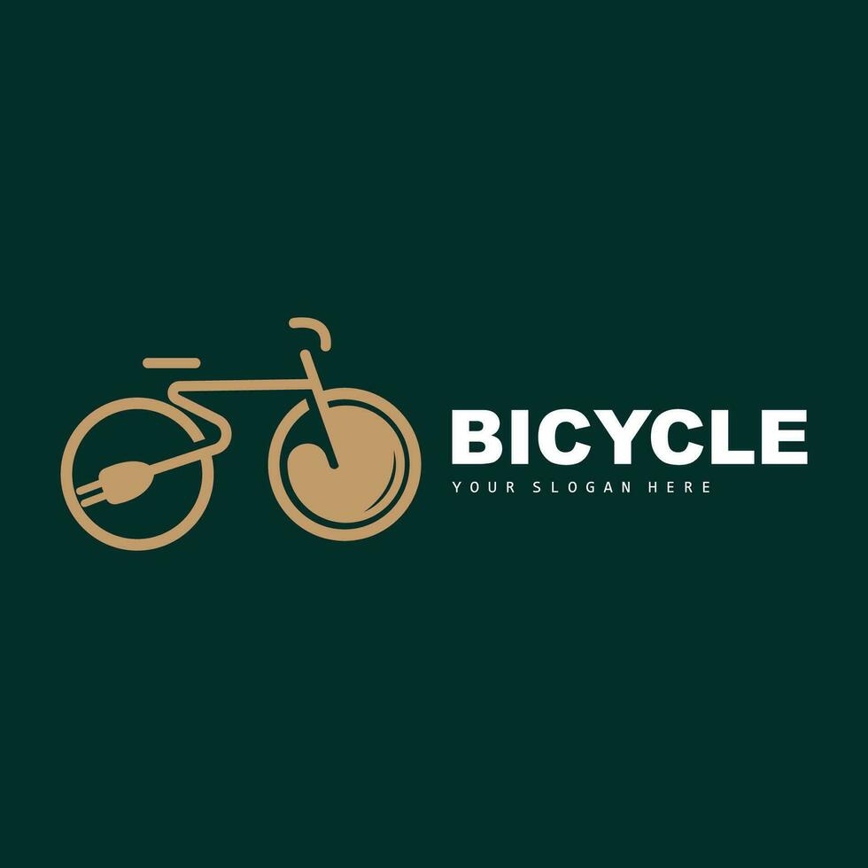 vélo logo conception modèle minimaliste illustration vecteur