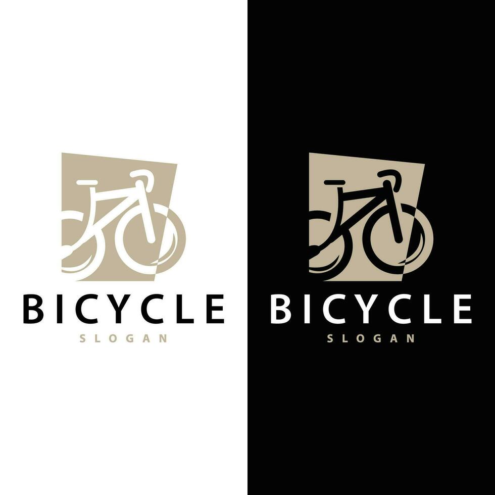 vélo logo conception modèle minimaliste illustration vecteur