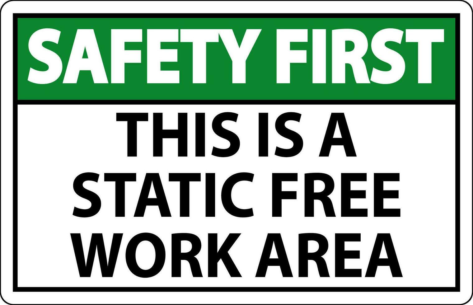 sécurité premier signe cette est une statique gratuit travail zone vecteur