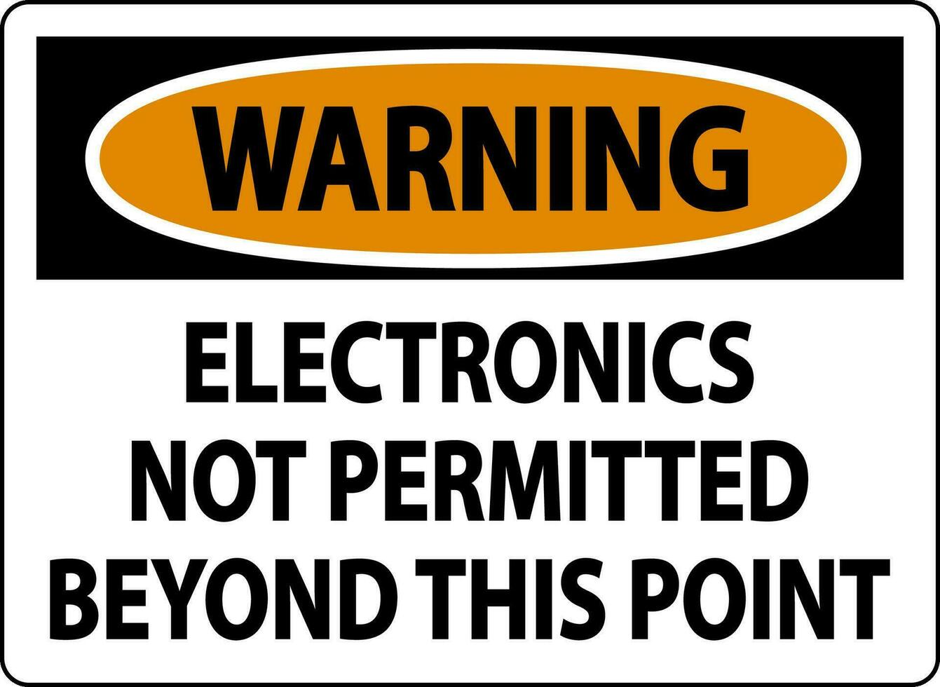 avertissement signe électronique ne pas permis au-delà cette point vecteur