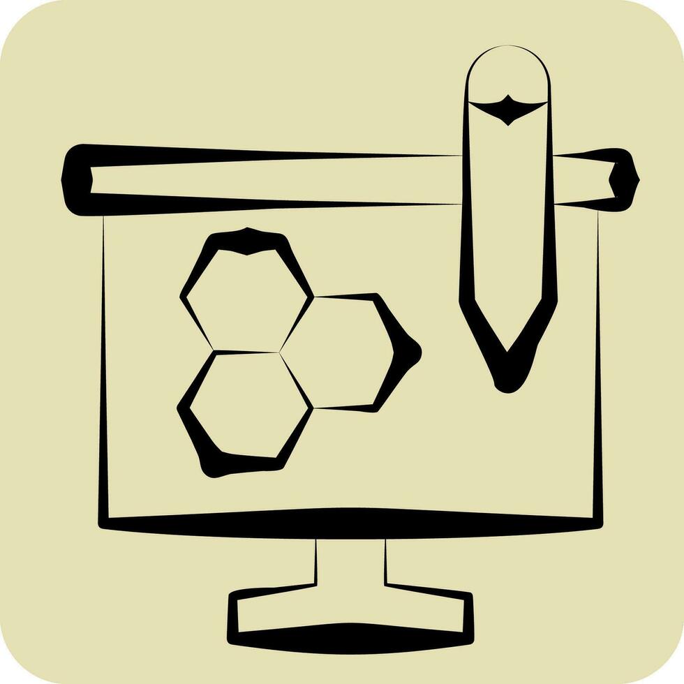 icône théorie. en relation à biochimie symbole. main tiré style. Facile conception modifiable. Facile illustration vecteur