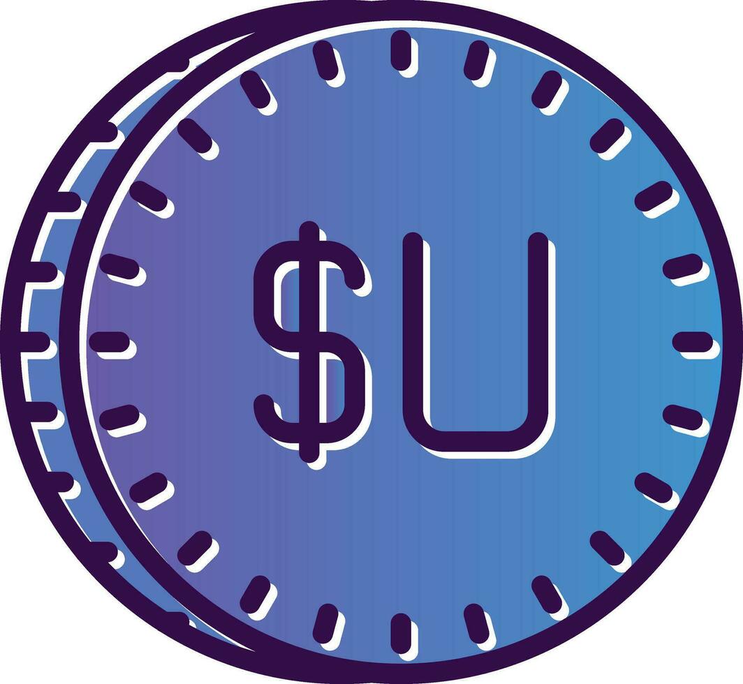 uruguayen peso vecteur icône conception